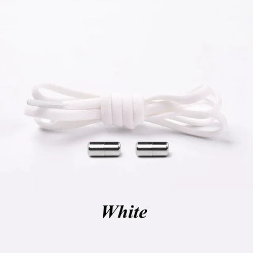 100cm Elastic No Tie Shoelaces Metal Lock Shoe Laces For Kids Adult
