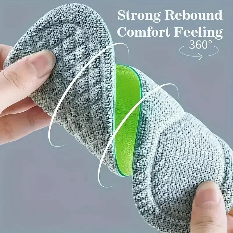 1pair 5D Sports Insoles invisible inner raised insole for male and