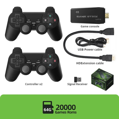 M8 Retro Video Game Console 4k 2.4G Wireless Console Game Stick 4k
