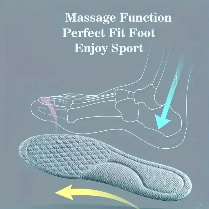1pair 5D Sports Insoles invisible inner raised insole for male and