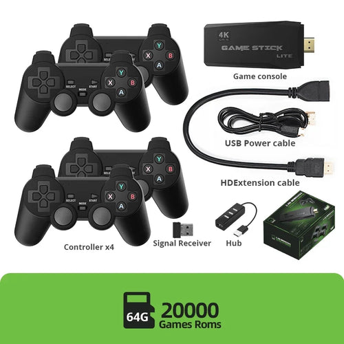 M8 Retro Video Game Console 4k 2.4G Wireless Console Game Stick 4k