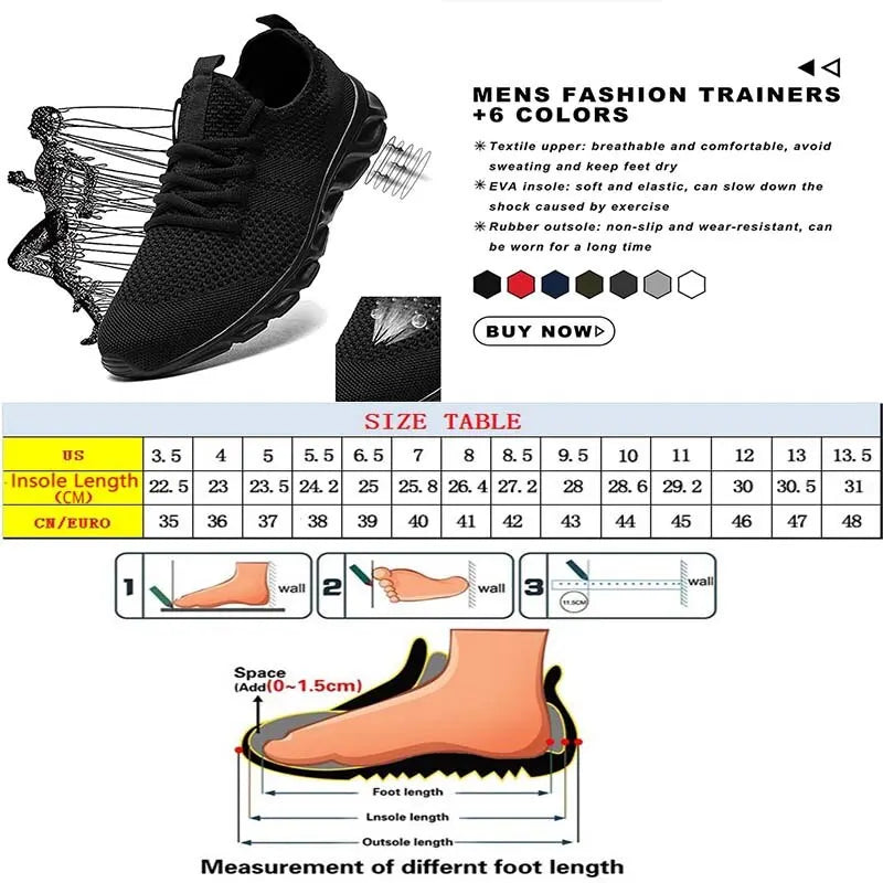 Men Casual Sport Shoes Light Sneakers White Outdoor Breathable Mesh