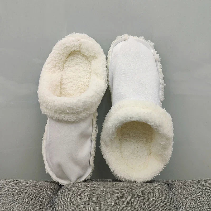1pair Hole Shoes Velvet Liner Winter Warm Shoes Covers Thickened Soft