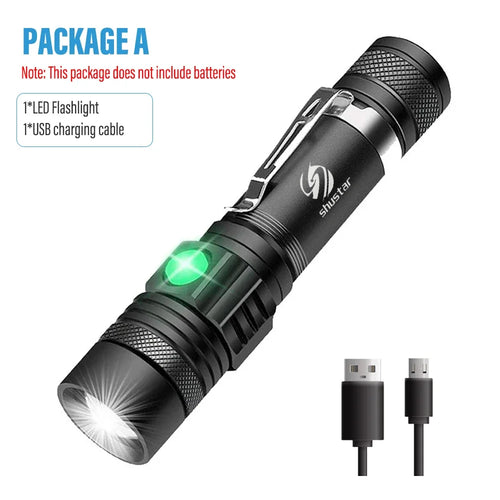 High Power Led Flashlights Zoomable Camping Torch With T6 LED Lamp