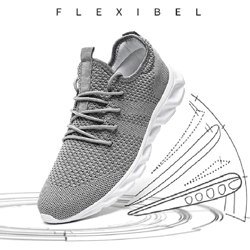 Men Casual Sport Shoes Light Sneakers White Outdoor Breathable Mesh