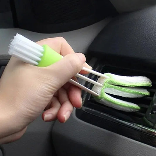 Automobile air conditioning outlet cleaning brush, multifunctional