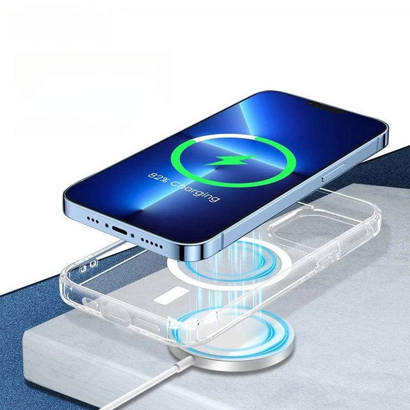 Acrylic Magnetic Case For iPhone 16 15 14 13 12 Pro Max Luxury Ultra