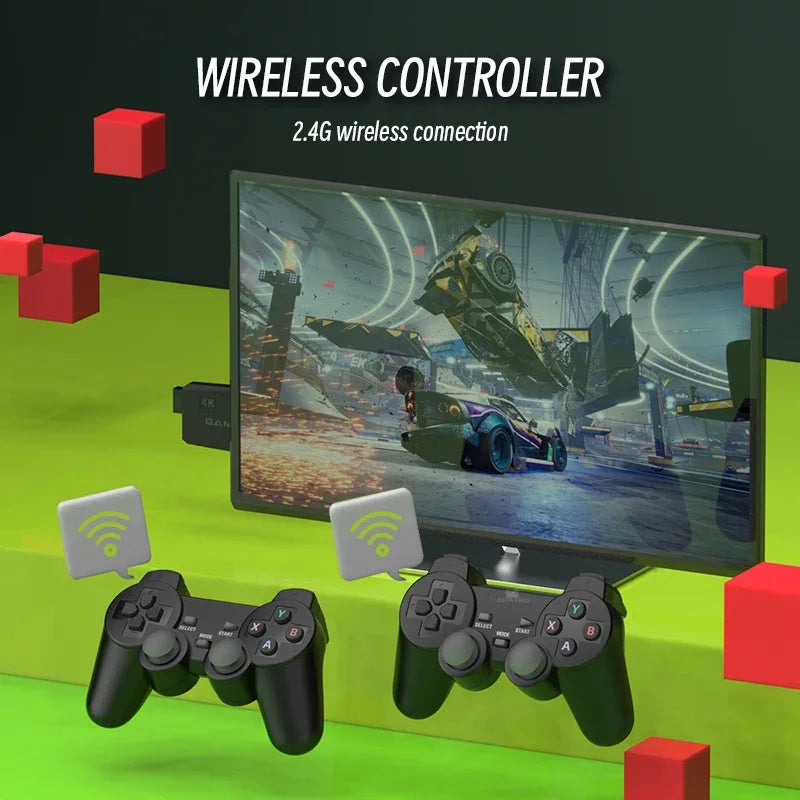M8 Retro Video Game Console 4k 2.4G Wireless Console Game Stick 4k