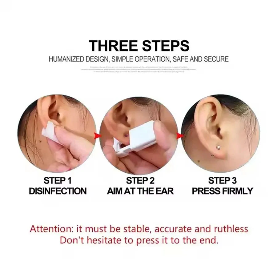 1pc Disposable Ear Piercer with Ear Stud-Aseptic Ear Piercing Gun